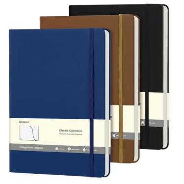 Imagem de Comix 3 Pack B5 Lined Journal Notebooks, 240 Pages, 8.5 x 11 Inches, Black, Hardcover Journaling Notebooks for Men & Women- Fits for Office, Business, School, Notes Taking & Writing