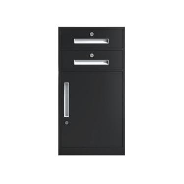 Imagem de Armário de Arquivos Armário de armazenamento escritório aço engrossado 85 cm altura Grande capacidade Gaveta arquivo doméstico(Preto)