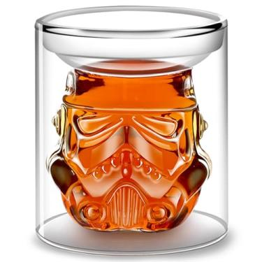 Imagem de VI AI Copos de água de parede dupla, copos de uísque, copos de coquetel, copos de vidro à moda antiga para beber bourbon, uísque escocês, coquetéis, conhaque 150 ml..