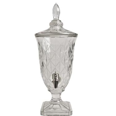 Imagem de Decantadores de Bebidas 2 litros + 6 copos 340ml sofisticação em vidro transparente (SUQUEIRA TRANSPARENTE)