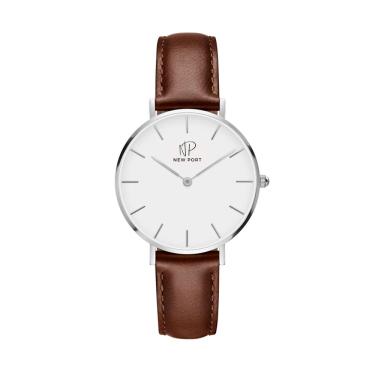 Imagem de Relógio Feminino Pulseira Marrom Casual Elegante New Port 32mm