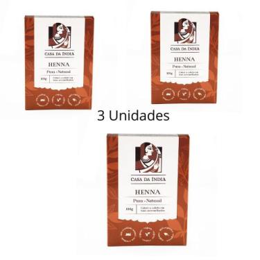 Imagem de Ruiva Henna Casa Da Índia Natural Cabelo 300g Melhor  Hena