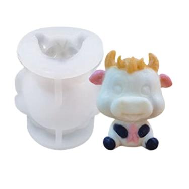 Imagem de Bandeja de cubo de gelo de vaca com tampa, molde para máquina de gelo foBeyondNicer Freezer com recipiente, para resfriar uísque, coquetéis, café, vinho, fácil liberação livre de BPA (1, médio)