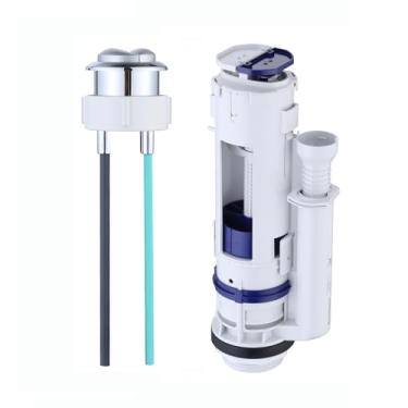 Imagem de Válvula de descarga dupla e peças de substituição de botão de pressão e montagem para peças de vaso sanitário divididas Geberit & kohler, com botão superior, kits de reposição de tanque de vaso