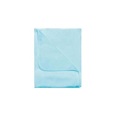 Imagem de Manta Cueiro Bebê Malha com Pompom 70x80cm - Lace Brazil, Azul Bebê