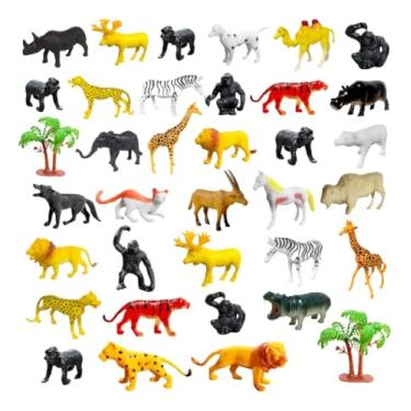 Imagem de Kiti Com 34 Animais em Miniatura selvagem kit selva