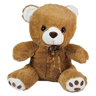 Imagem de Tuka Toy, Urso De Pelúcia Bart Com Lacinho 30cms - Marrom