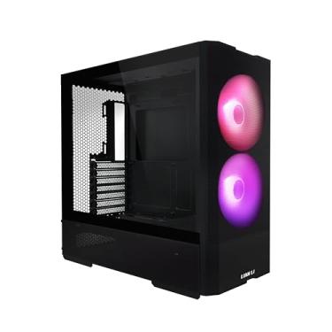 Imagem de LIAN LI Capa para PC LANCOOL 207 ATX, capa para computador para jogos RGB, painéis de malha otimizados com fluxo de ar, chassi de torre com ventiladores ARGB PWM de 2 x 120 mm pré-instalados, porta