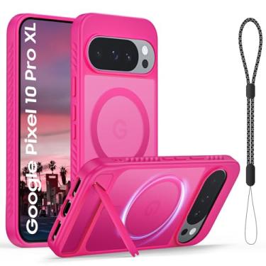 Imagem de Vividarm Capa magnética para Pixel 10 Pro XL, [suporte invisível embutido] [compatível com acessórios MagSafe] Capa de telefone feminina translúcida fina à prova de choque para Google Pixel 10 Pro XL