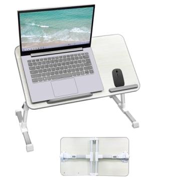 Imagem de THESEATOP Mesa dobrável ajustável, mesa portátil para laptop, suporte para laptop, mesa, trabalho, leitura, escrita, desenho e comer na cama, sofá de chão (60 x 33 cm)