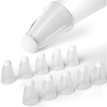 Imagem de Capa de ponta de fibra transparente para Apple Pencil 1ª 2ª geração de pontas de substituição Capa de silicone antiderrapante silenciosa para IPencil 1/2