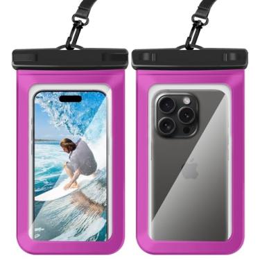 Imagem de Bolsa universal à prova d'água para celular compatível com iPhone 15 14 13 12 Pro Max XS Plus celular até 21.1 cm IPX8 Cruise Essentials Must Haves, 1 pacote - vermelho brilhante