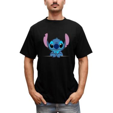 Imagem de Camiseta Masculina Lilo E Stitch Atento Stitch Curioso-Masculino