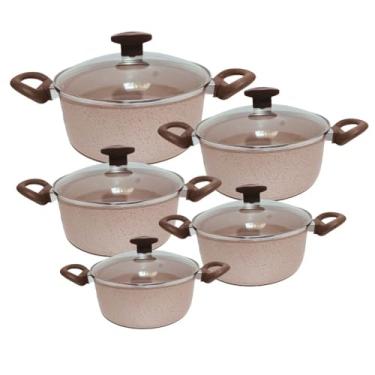 Imagem de Conjunto de Caçarolas Crema 16 A 24 Tampa Vidro S/C