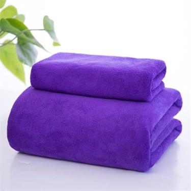 Imagem de Yalych Toalha de banho, salão de beleza, toalha de banho absorvente para cama, toalha de praia de microfibra 70 * 140 cm/80 * 180 cm, toalha de lavagem de carro, pano de secagem de ginásio 70 x 140 cm