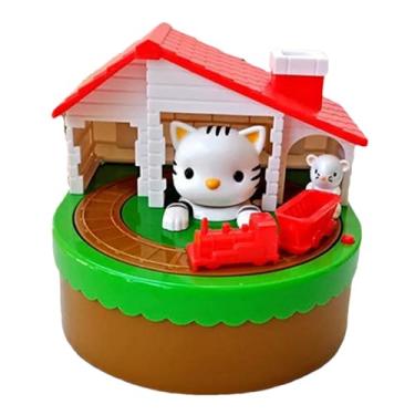 Imagem de Cofre de dinheiro para crianças, caixa de poupança portátil, recipiente de efeito sonoro de gato fofo para meninas, estante de livros, meninos, cabeceira, educação