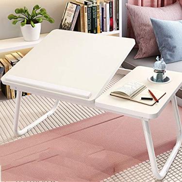 Imagem de Suporte para laptop, bandeja de cama portátil para laptop, mesa de sentar ajustável em altura, mesa de cama dobrável, leitura no sofá, 2 ()