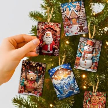 Imagem de Kit Natal Decoração Enfeite - Feito em Madeira - Modelo Natal Craft - Natalino (Kit 8 Peças)