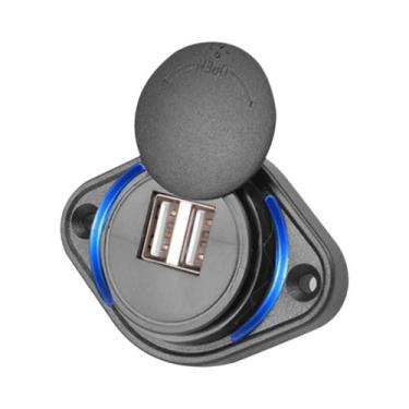 Imagem de Carregador Veicular Dual USB 3.1A Para Carro, Barco, Moto, ATV, UTV, T