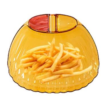 Imagem de Bandéja Para Sushi | Recipiente Dividido Reutilizável com 3 Compartimentos | Prato Para Servir Salgadinhos E Lanches | Para Sobremesa, Fruta, Lanche, Legumes, Festa, Aperitivo, Salada, Batatas Fritas