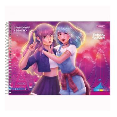 Imagem de Caderno Cartografia 80fl 20x27,5cm Espiral Branco