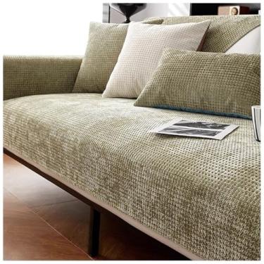 Imagem de SPXMQSS Capas de assento de sofá, capas seccionais macias de chenille, capa de sofá universal antiderrapante em forma de L, protetor de móveis de 1/2/3/4 lugares, lavável D 90 x 180 cm