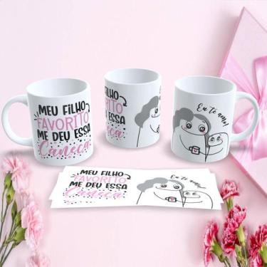 Imagem de Caneca Personalizada Dia das Mães Flork 325ml Porcelana Presente Criat