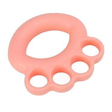 Imagem de Naroote Treinador de Força de Dedo Exercitador de Aperto de Mão de Silicone Macio para Crianças e Adultos, Treinador de Aperto para Guitarrista Pianista, material: Silicone (Rosa #15)
