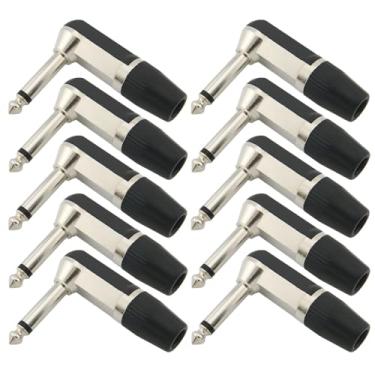 Imagem de 10 Plug P10 Mono Em L 90 Graus P10 Profissional Com Capa