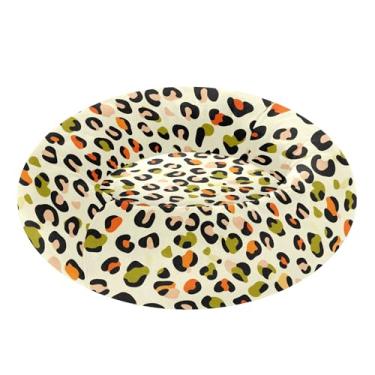 Imagem de SEHANY Cama de cachorro com estampa de leopardo, removível e lavável, pequena, redonda para gatos, cama fofa, super macia, confortável para animais de estimação com fundo antiderrapante para cães