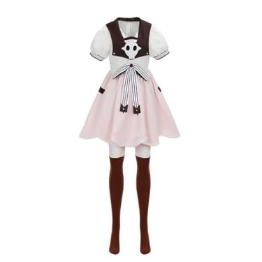 Imagem de Kaziuoi Women Nene Cosplay Dress with Accessories Full Set Hanako Kun School Uniform Outfits for Halloween (White, Small)