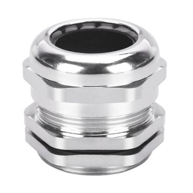 Imagem de 8 peças de prensa-cabos PG16, juntas de glândulas impermeáveis de latão niquelado, glândulas de conector ajustáveis IP68, conectores de cabo com juntas e contraporca de 6 a 12 mm de diâmetro