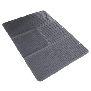 Imagem de Aqur2020 Tapete de Secagem de Silicone Dobrável, Almofada de Drenagem de Bancada Antiderrapante Com Furo para Pendurar, Trivet Multifuncional e Forro de Pia para Cozinha, café e Trailer (Tamanho