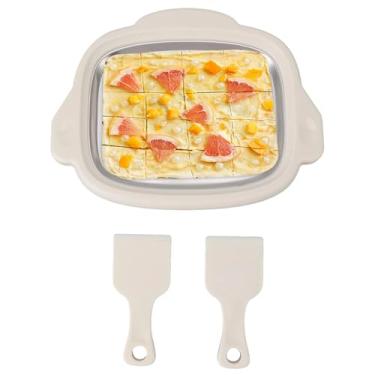 Imagem de Forma para Gelado Rolado | Reutilizável com 2 Raspadores | Criador De Gelado Caseiro Para Crianças E Família,Para Sobremesas De Iogurte Sorbet E Mole Em Casa E