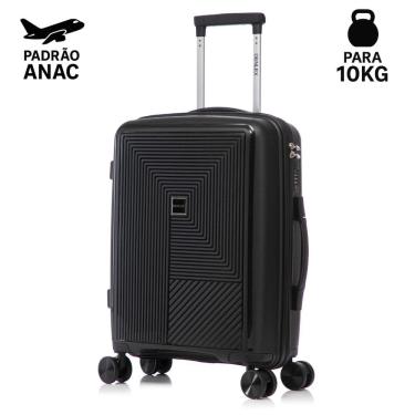 Imagem de Mala Bordo 10kg Viagem Resistente Flexível em Polipropileno Rodinhas 360º TSA - Quito - Denlex