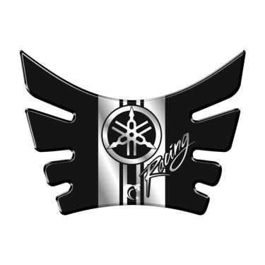 Imagem de Protetor De Tanque Adesivo Resinado Para Yamaha Lander E Crosser Racing Preto E Cinza