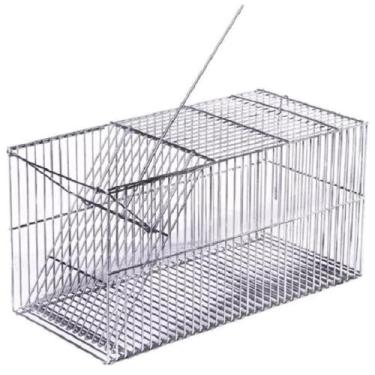 Imagem de Gaiola Armadilha para Pegar Ratos e Capturar Roedores Filhotes em Aço 