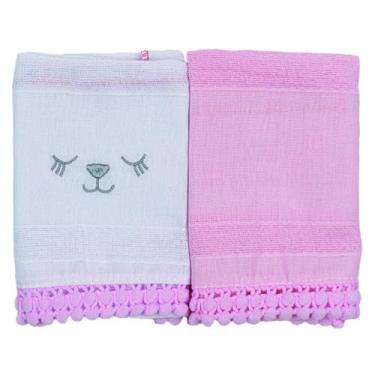 Imagem de Pano de Boca para Bebê 34 cm x 40 cm Bublim, Ursa Borboleta
