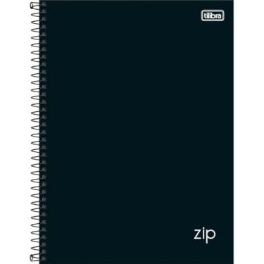 Imagem de Tilibra - Caderno Espiral Capa Dura Universitário 10 Matérias Zip Preto 96 Folhas