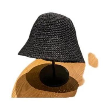 Imagem de Chapéu De Palha De Praia Feminino De Verão, Feito À Mão, Estilo Corean