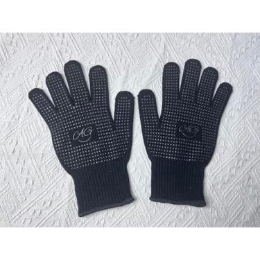 Imagem de ANGENIL Luvas profissionais resistentes ao calor, notas de silicone de dupla face, luvas antiderrapantes/isolantes térmicas, 2 peças, luvas elásticas, adequadas para alisadores de cabelo, ferros de