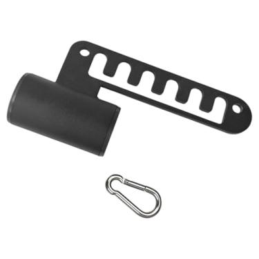 Imagem de Vaveren Suporte para barra de agachamento com cinto, compatível com barras de 5 cm, em aço, fácil instalação, com ilhós, para equipamentos de