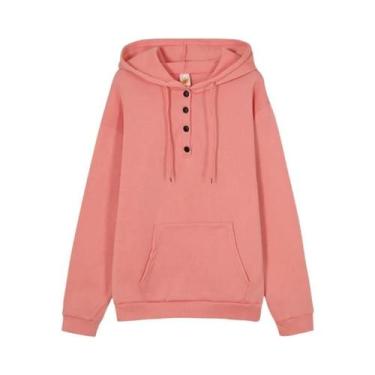 Imagem de Moletom feminino europeu e N de manga comprida solto casual com capuz 