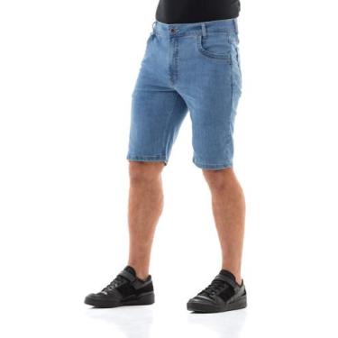 Imagem de Bermuda Jeans Masculina Arauto Confort, Azul médio, 56