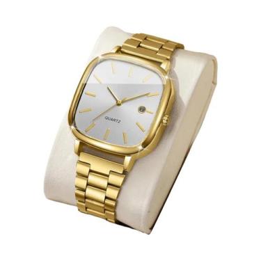 Imagem de Relógio De Pulso Masculino De Moda Quadrado Analógico Relógio De Negóc