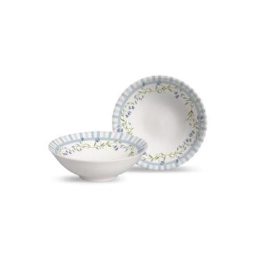 Imagem de Conjunto 6 Bowls Decorados Lírio Da Páscoa 300Ml - Alleanza Cerâmica