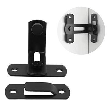 Imagem de Trava de Porta Grange Aço Carbono Estilo Americano Tranca Deslizante para Portas Persianas Portões Garagens Sheds Termo-segura com Acabamento Polido e