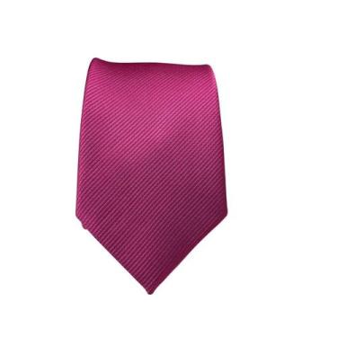 Imagem de Gravata Premium Rosa Fúcsia - Sem marca, Rosa fúcsia 02