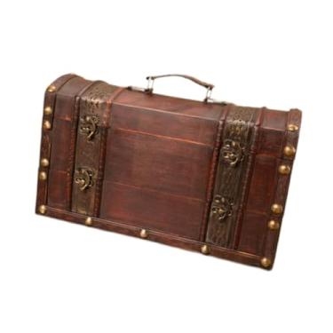 Imagem de Ｂｅｓｇａ Caixa de Vinho Decorativa de Madeira com 2 Camadas, Estilo Vintage, Rústica, para Bar e Aniversários.