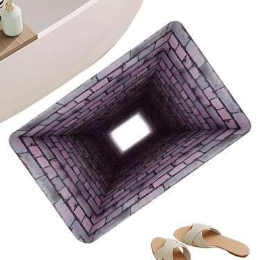 Imagem de Rrlihjgu Tapete com furo 3D - 80 x 40 cm tapete antiderrapante divertido - tapete de buraco no chão | para aniversário, das Bruxas, Ação de Graças, casa, férias, Ano Novo, festa, véspera, entrada